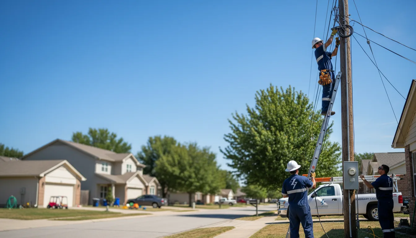 Residential electrician providing installation services in Treece, KS